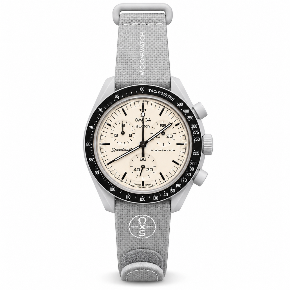 OMEGA x Swatch Speedmaster MoonSwatch – Mission to the Moon – Grey & Cream - OM 20