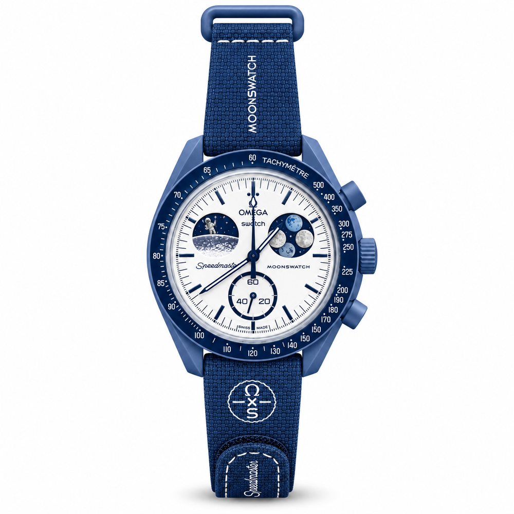 OMEGA x Swatch Speedmaster MoonSwatch – Moonphase Edition – Blue & White - OM 22